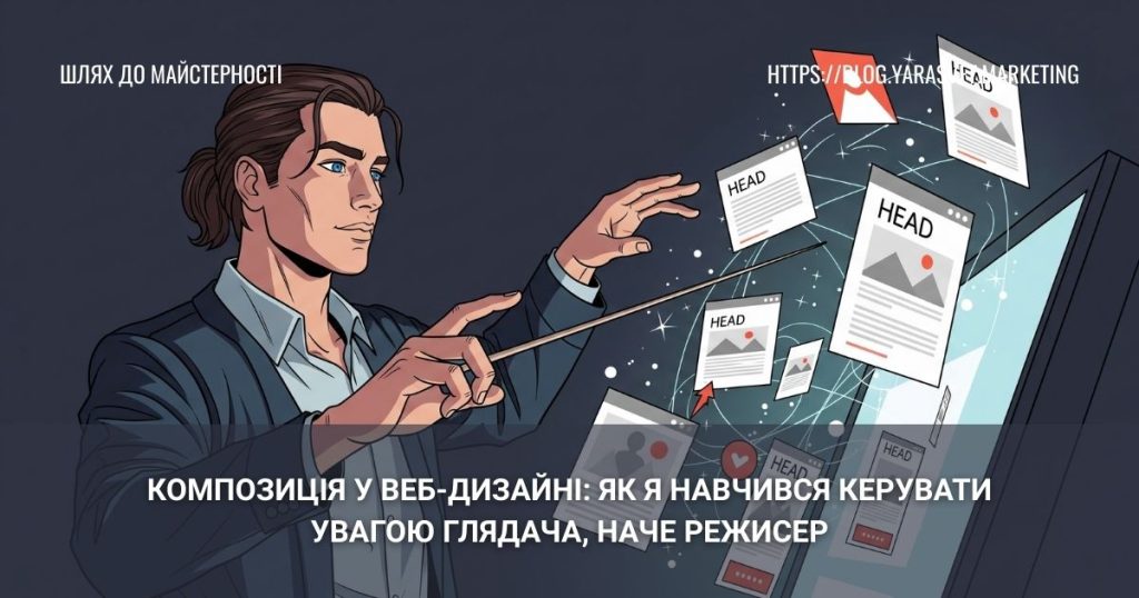 Композиція у веб-дизайні як я навчився керувати увагою глядача, наче режисер. Урок №4